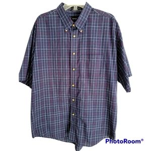 Navy plaid dress shirt